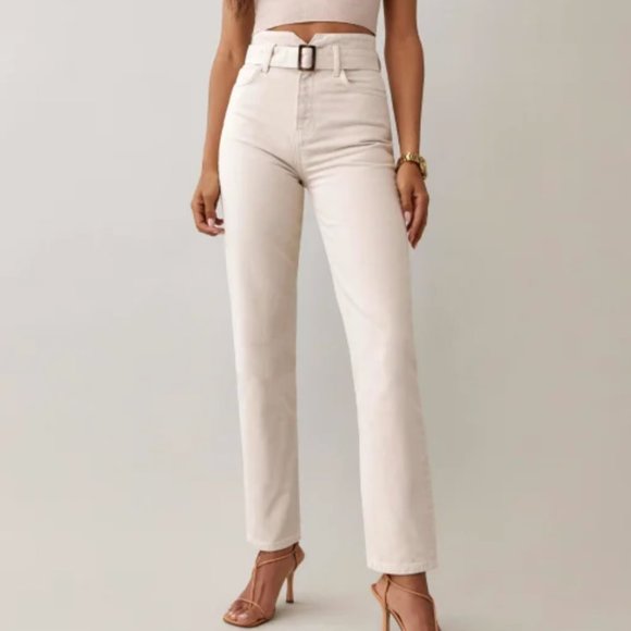 Reformation with tags - Belted High Rise Jeans - Picture 2 of 3